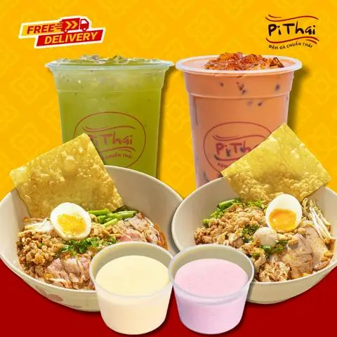 Hình ảnh COMBO C11: Gồm 01 Hủ Tiếu Tomyum + 01 Hủ Tiếu Tomyum Ba Chỉ Bò + 01 Trà Sữa (Tuỳ Chọn) + 01 Trà Lá Nếp Hạt Chia + 02 Pudding Xo