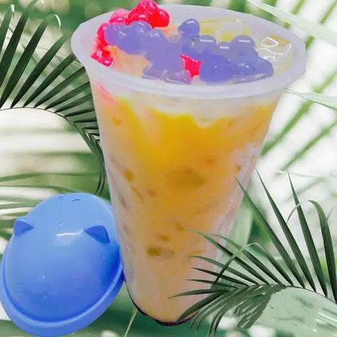 Hình ảnh Trà Sữa Truyền Thống, Thủy Tinh Phúc Bồn Tử, Việt Quất (Size L)