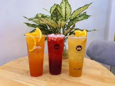 Hình ảnh Trà xanh chanh vàng cam đào Hàn Quốc