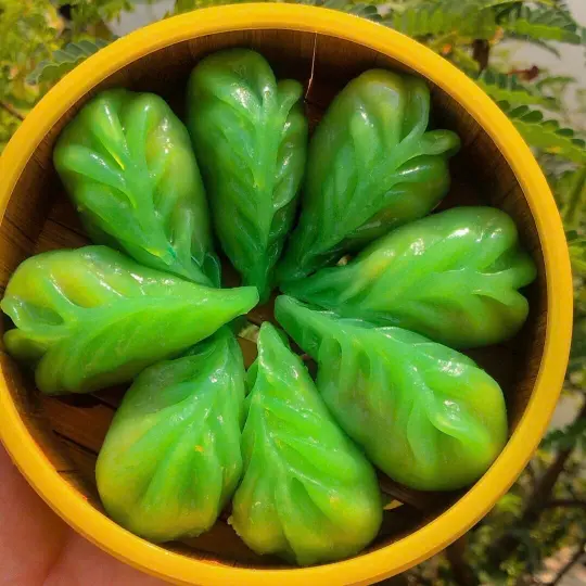 Hình ảnh Há Cảo Lá Dứa (5 Viên) Hấp