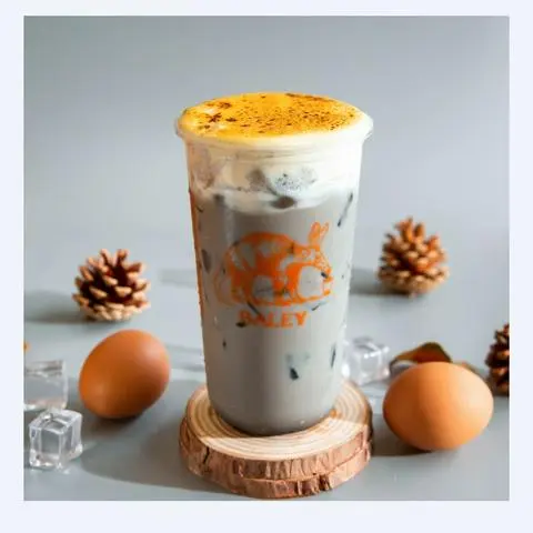 Hình ảnh Trà Sữa Mun Kem Trứng Nướng 