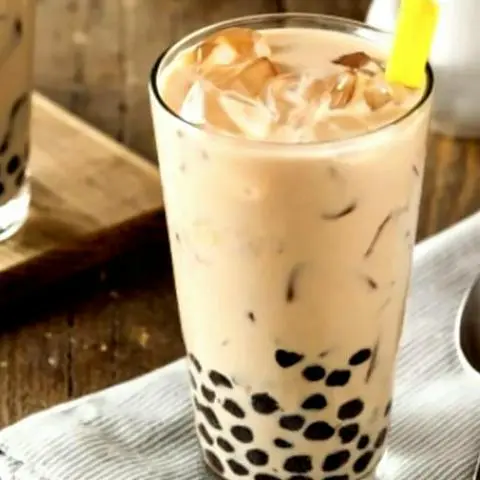 Hình ảnh Trà sữa đường đen trân châu trắng