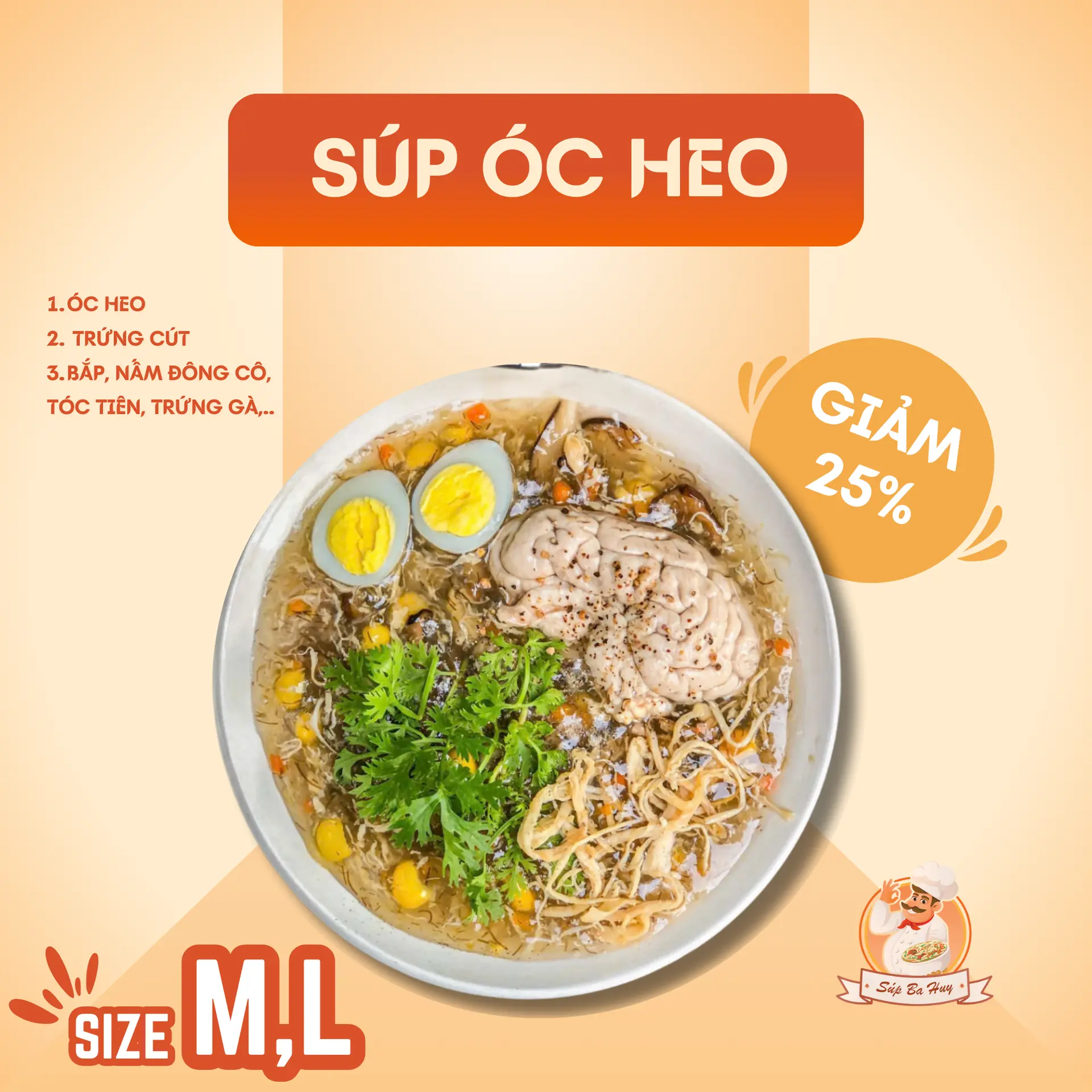 Hình ảnh Súp Óc Heo
