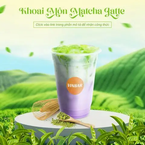 Hình ảnh Khoai Môn Matcha Latte 