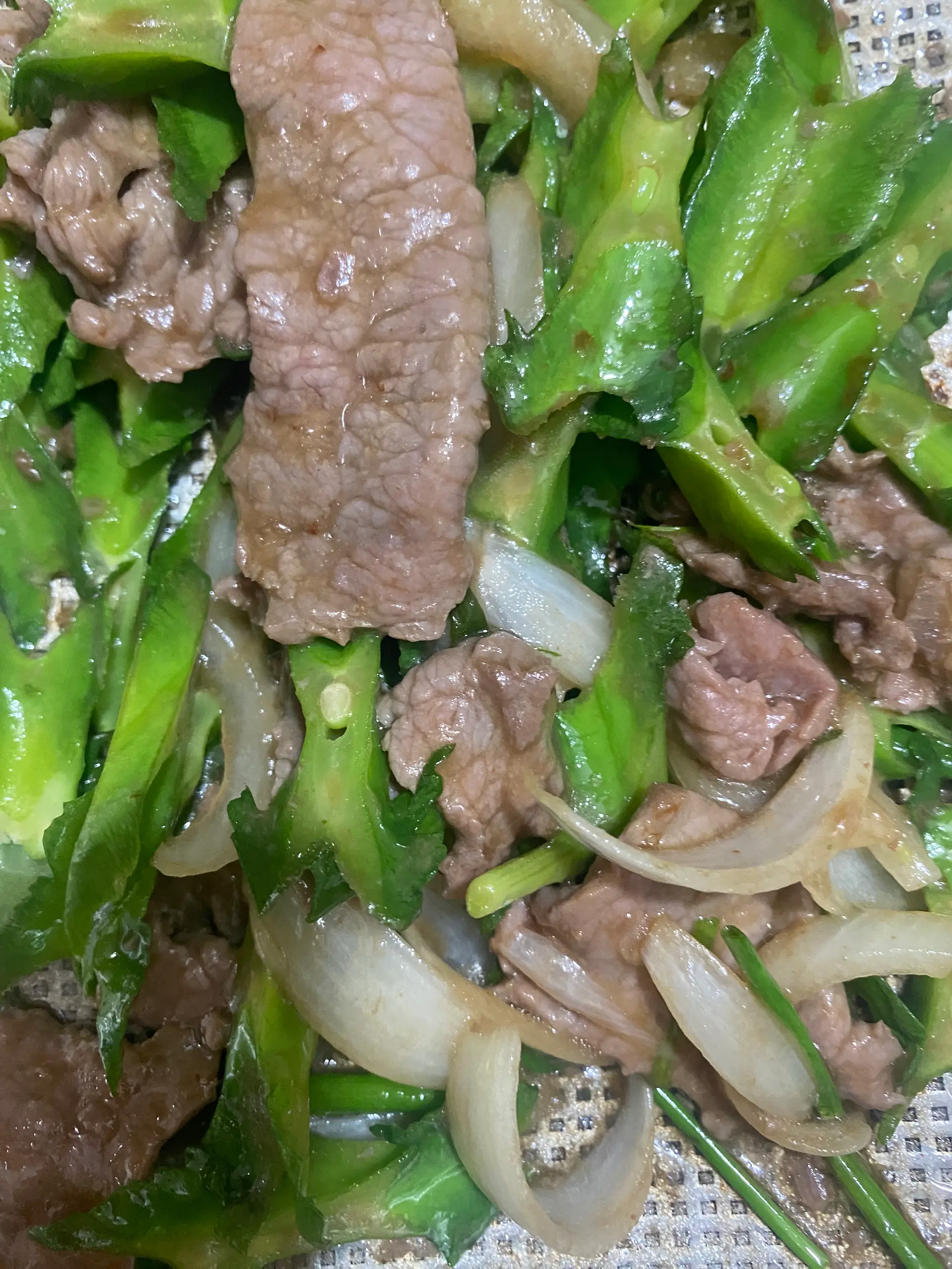 Hình ảnh thịt bò xào đậu rồng (thêm)