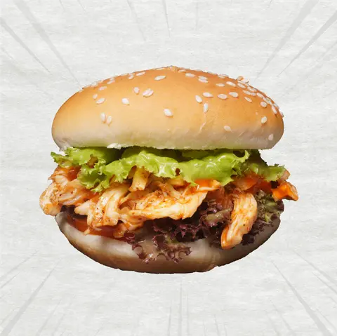 Hình ảnh Burger gà xé