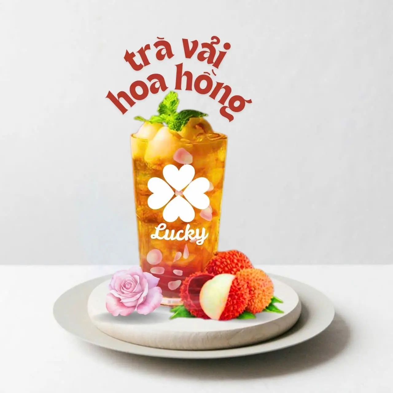 Hình ảnh Trà Vải Hoa Hồng 