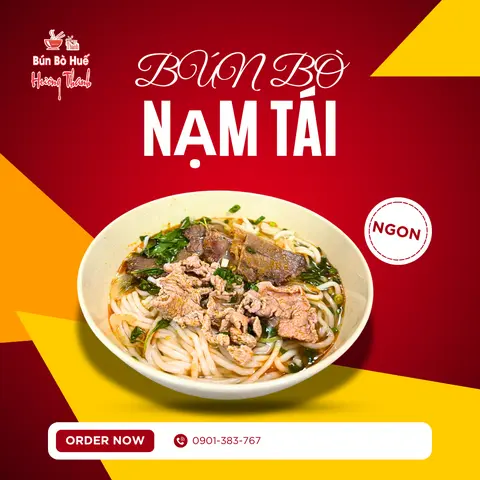 Hình ảnh Bún bò nạm tái