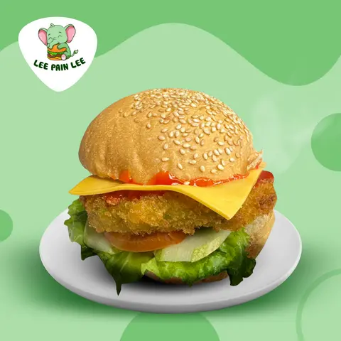 Hình ảnh Burger gà xay phomai