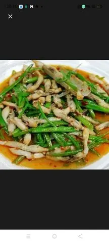 Hình ảnh Ốc móng tay xào rau muống
