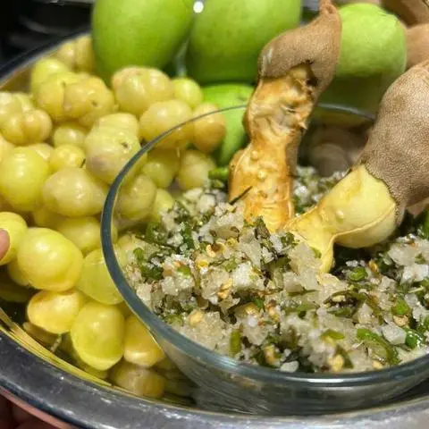Hình ảnh Muối hột xanh rang chanh (500g) 