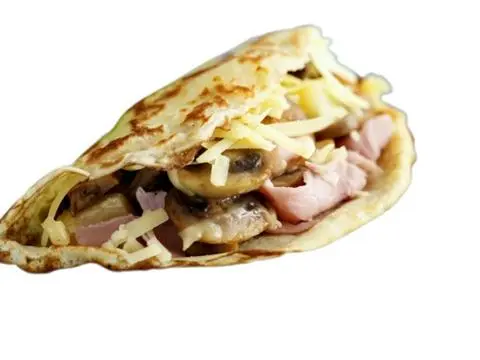 Hình ảnh Crepe Trứng  + Thịt Ba Chỉ Heo Xông Khói