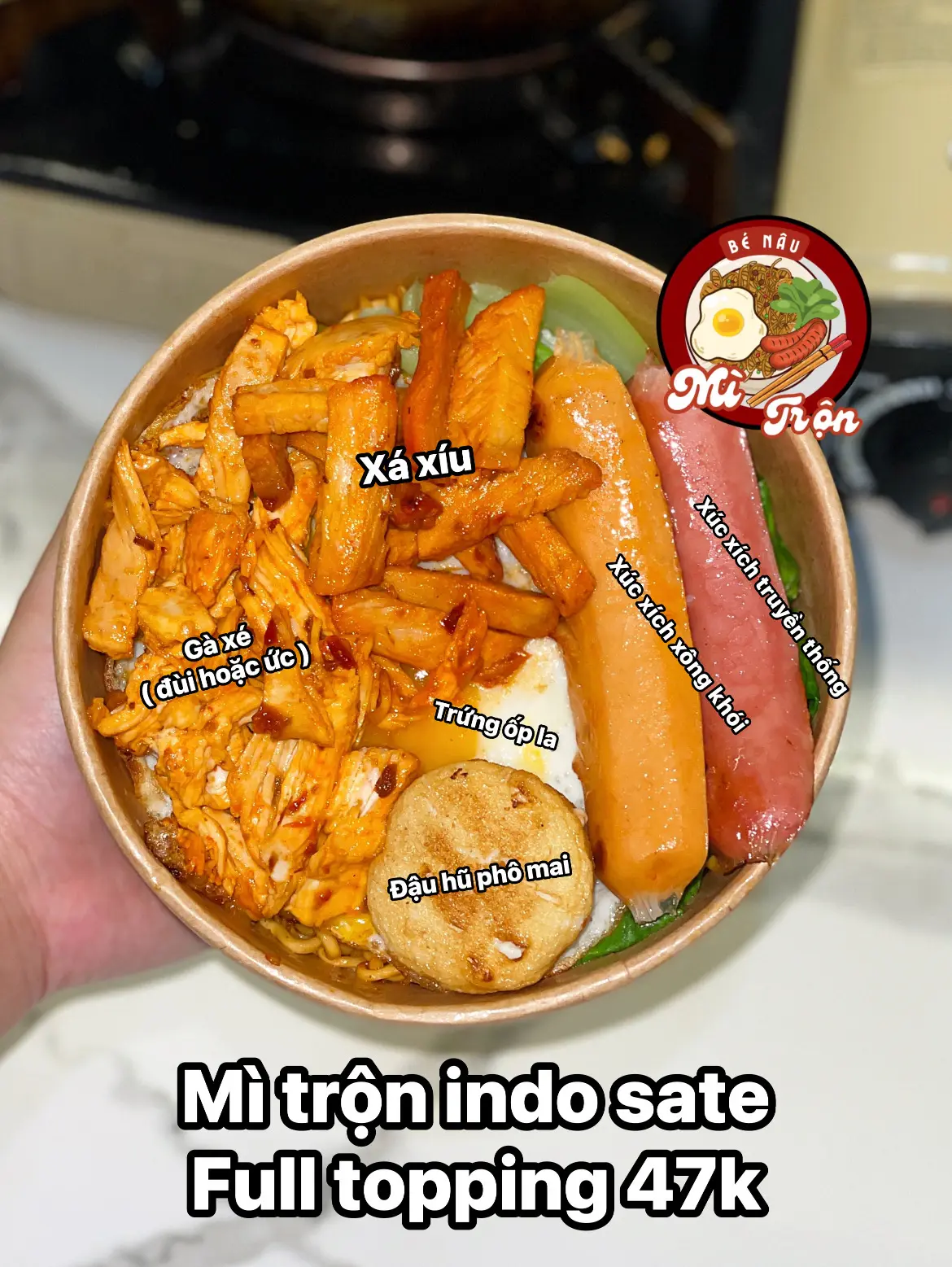 Hình ảnh Mì trộn indomie sate Fulltopping 