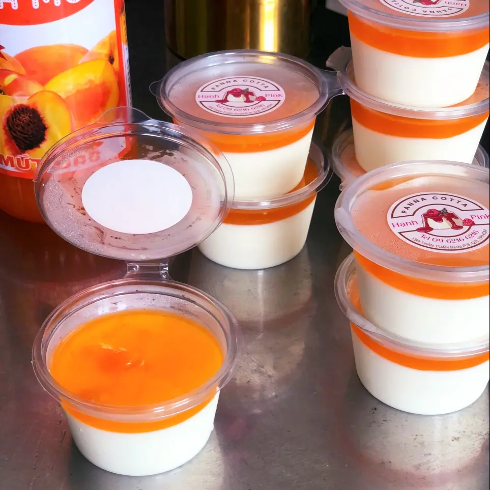Hình ảnh Panna Cotta mứt đào sz lớn 100ml