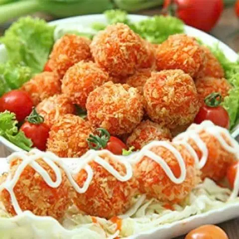 Hình ảnh Viên Hải Sản Sốt Cam