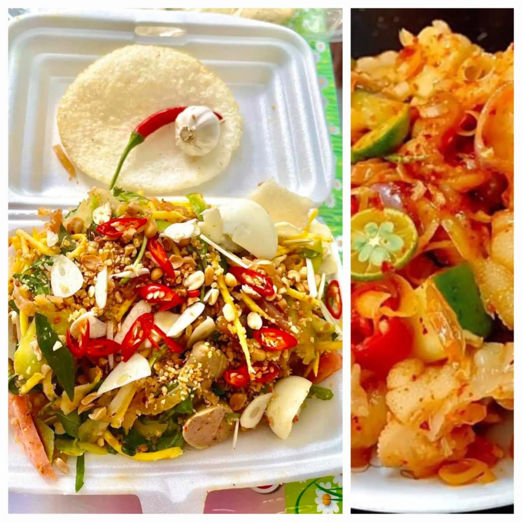 Hình ảnh  Combo 2 món Tré Trộn Siêu To Khủng Lồ + Chân Gà Sốt ( tặng Pepsi +2 bịch phồng tôm))