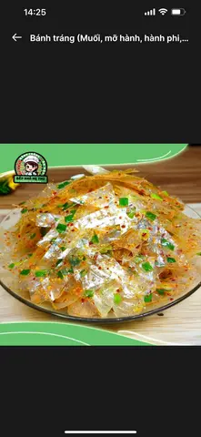 Hình ảnh bánh tráng chay muối.mỡ hành.hành phi .sate 