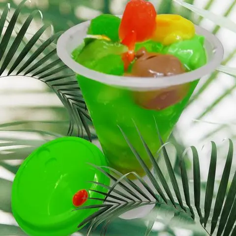 Hình ảnh Trà Táo Biển Xanh Đảo Hawaii (Mix 10 Thạch)(700ml)