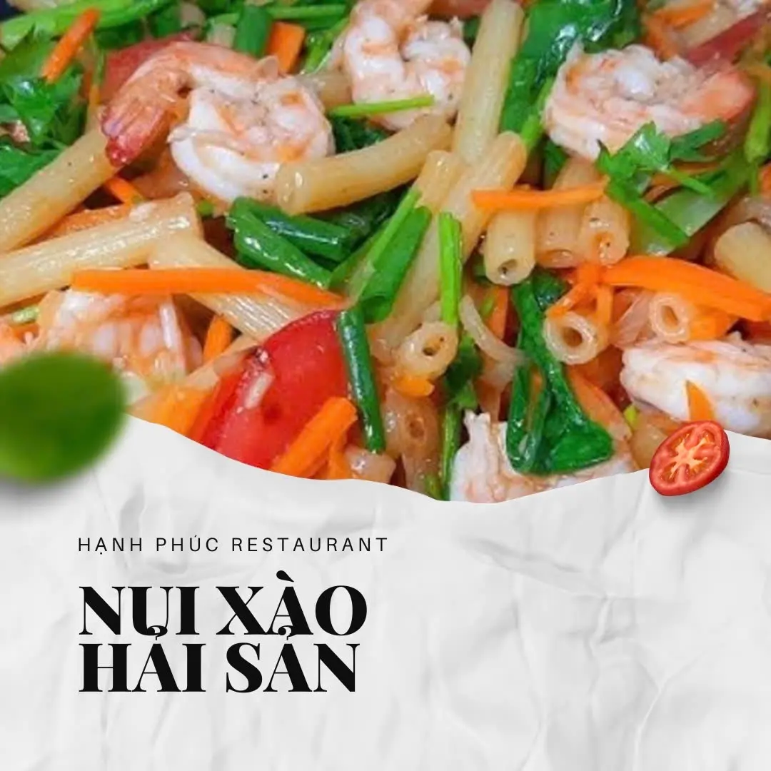 Hình ảnh Nui Xào Hải Sản