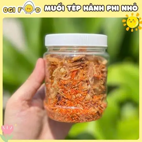 Hình ảnh Hũ Muối Hành Phi Ngon 100g Loại 1 - Toping Bánh Tráng - Ăn Vặt OGI FOOD