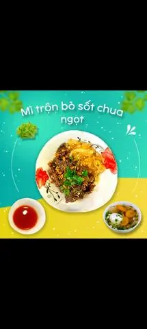 Hình ảnh Mì thêm không ăn với sốt chua ngọt 
