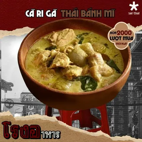 Hình ảnh Cà Ri Gà Thái Bánh Mì