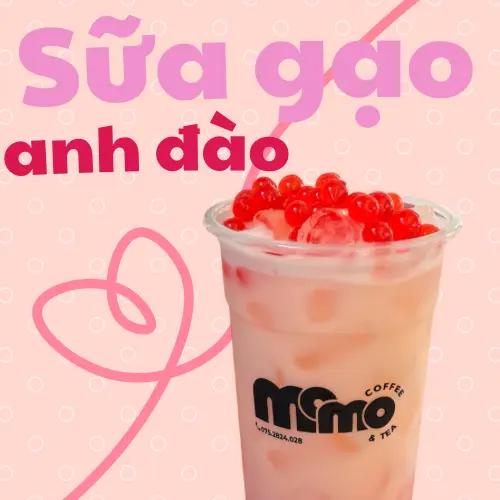 Hình ảnh Sữa gạo anh đào