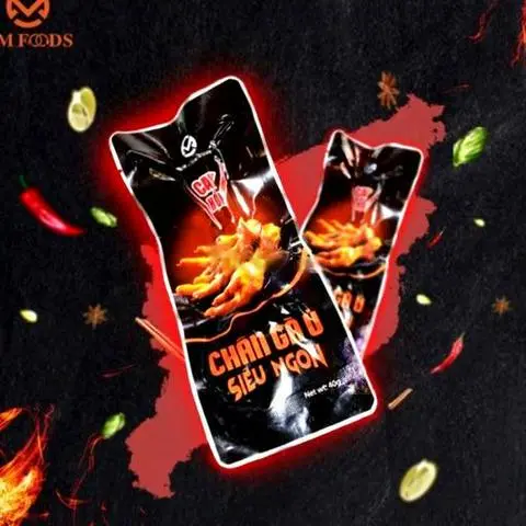 Hình ảnh 2 gói Chân gà cay (đen)