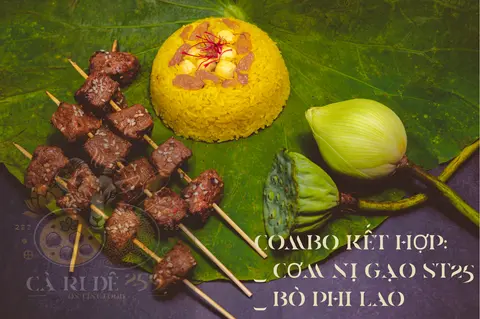 Hình ảnh 6 xiên Bò Phi Lao (Tặng Cơm Nị)