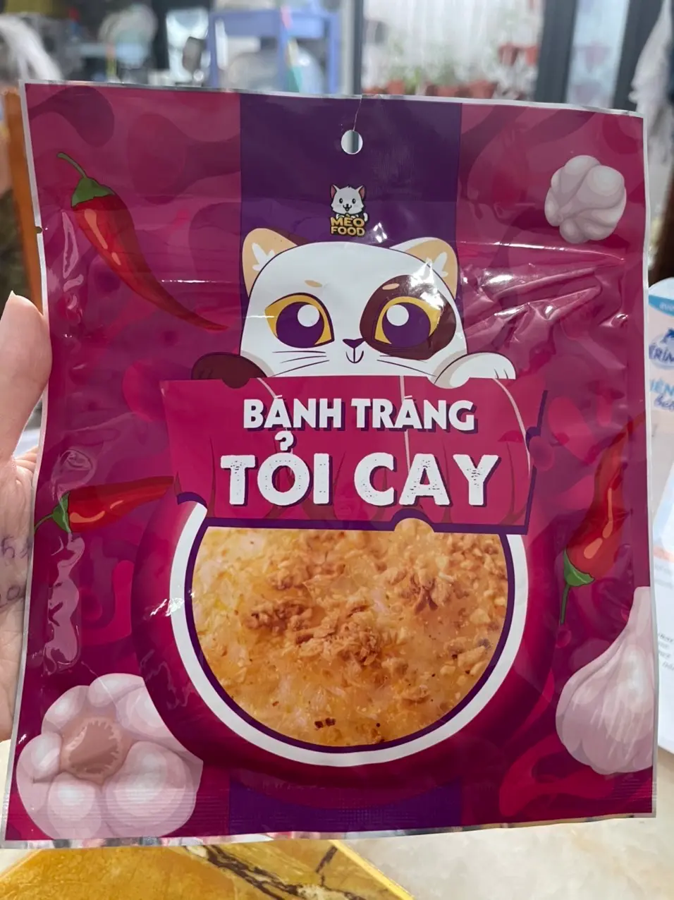 Hình ảnh Bánh tráng vị tỏi cay