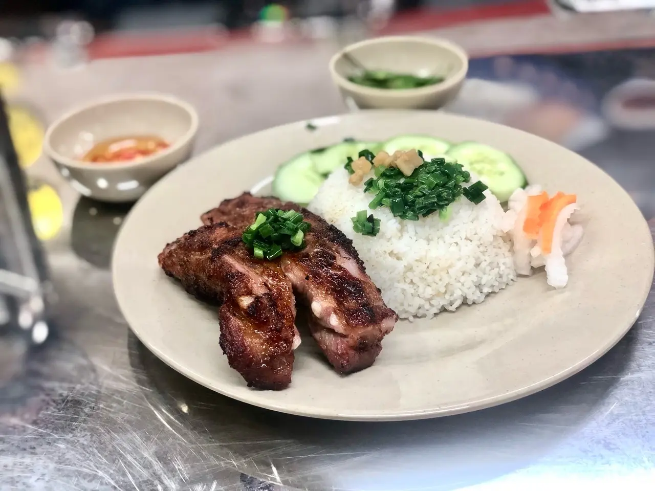 Hình ảnh Cơm sườn cọng nướng