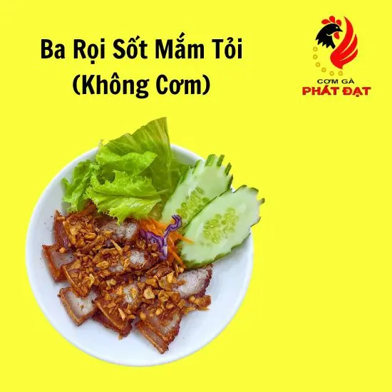 Hình ảnh Ba Rọi Da Giòn Sốt Mắm Tỏi  - Không Cơm