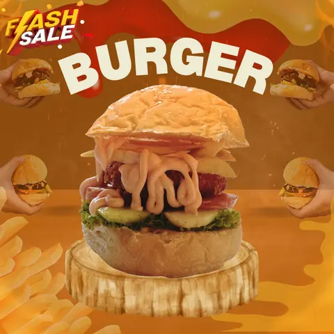 Hình ảnh Burger bò bằm mayocha