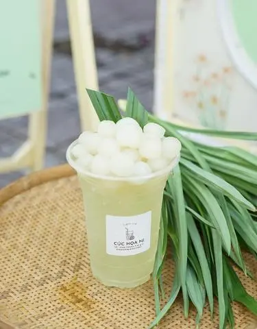 Hình ảnh Nước Long Nhãn Xanh Lá Dứa size Đại (1L)