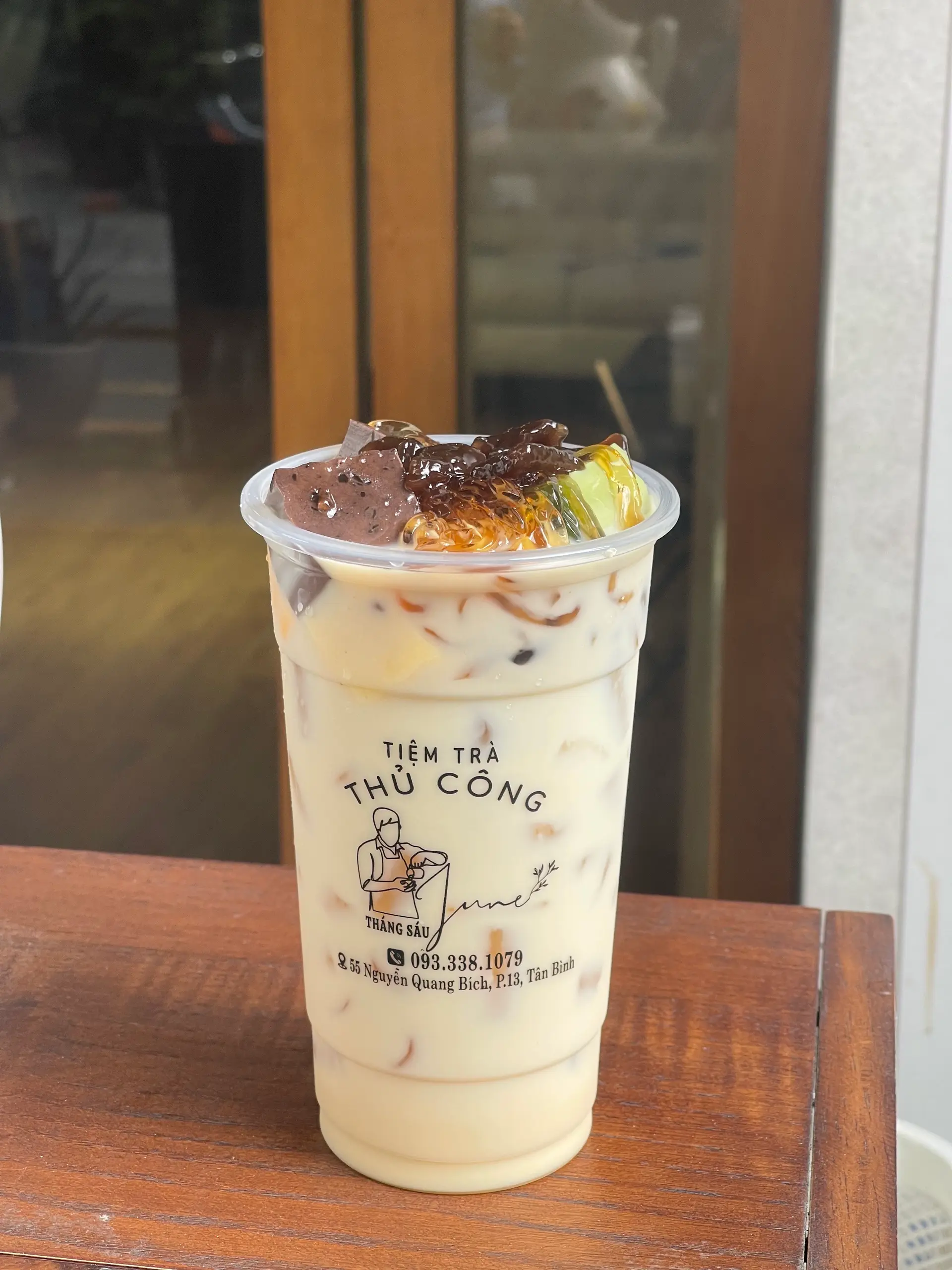 Hình ảnh Trà sữa gạo rang fulltopping