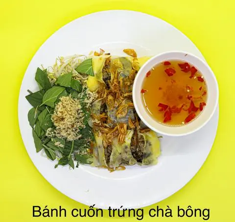 Hình ảnh Bánh cuốn trứng chà bông