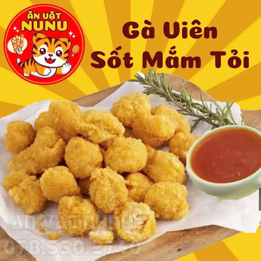 Hình ảnh Gà Viên Sốt Mắm Tỏi