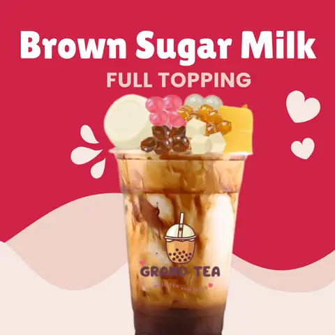 Hình ảnh Sữa Tươi Đường Đen Full Topping/Brown Sugar Milk