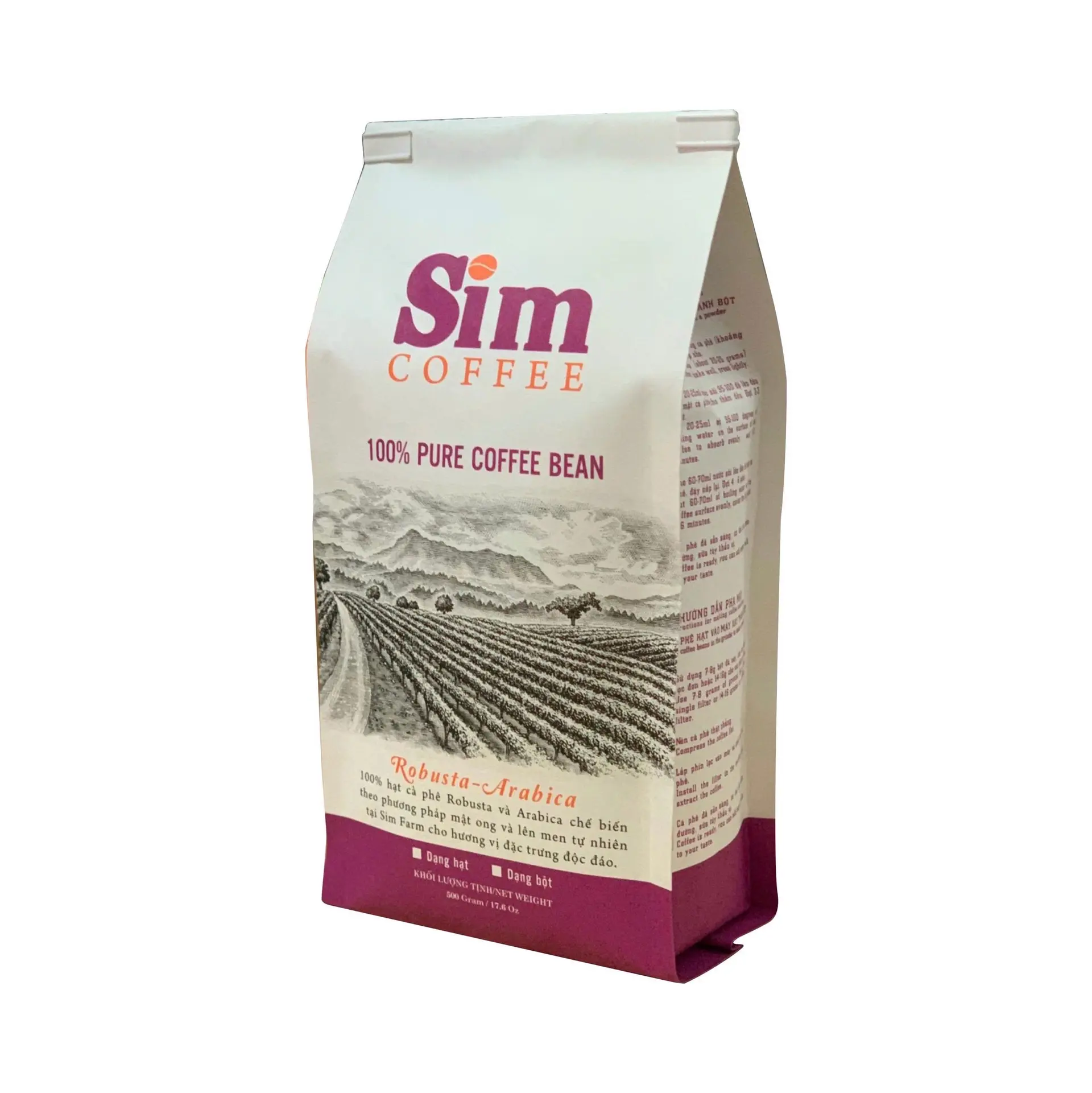 Hình ảnh Cà phê Sim gói 1kg Robusta Arabica dạng hạt pha máy