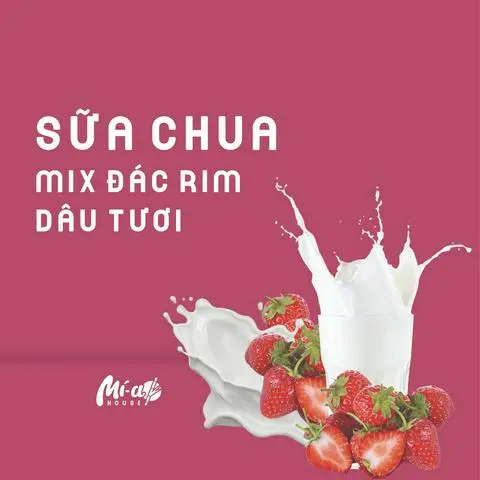 Hình ảnh Sữa chua mix hạt đác rim dâu tây