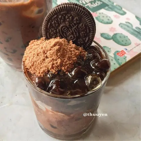 Hình ảnh Milo Dầm Trân Châu Đen, Bánh Oreo