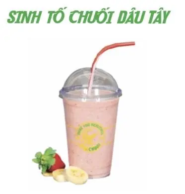 Hình ảnh Sinh Tố Chuối Dâu Tây
