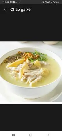 Hình ảnh cháo gà xé