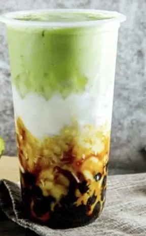 Hình ảnh Sữa tươi trân châu đường đen matcha