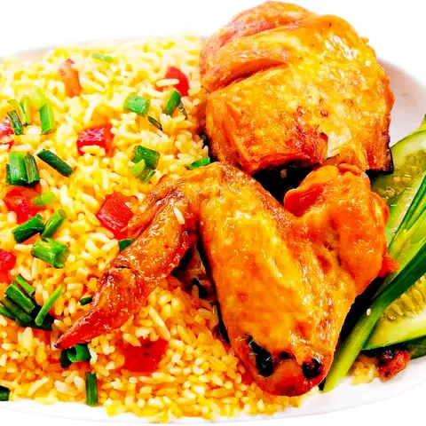 Hình ảnh Cơm Cánh Gà Tắm Mắm Tỏi Da Giòn Vi Mặn Mặn Ngọt Ngọt(Gà Nóng)