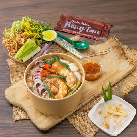 Hình ảnh Combo 3: 1 bún mắm nguyên bản tô đặc biệt + 1 chè chuối cốt dừa