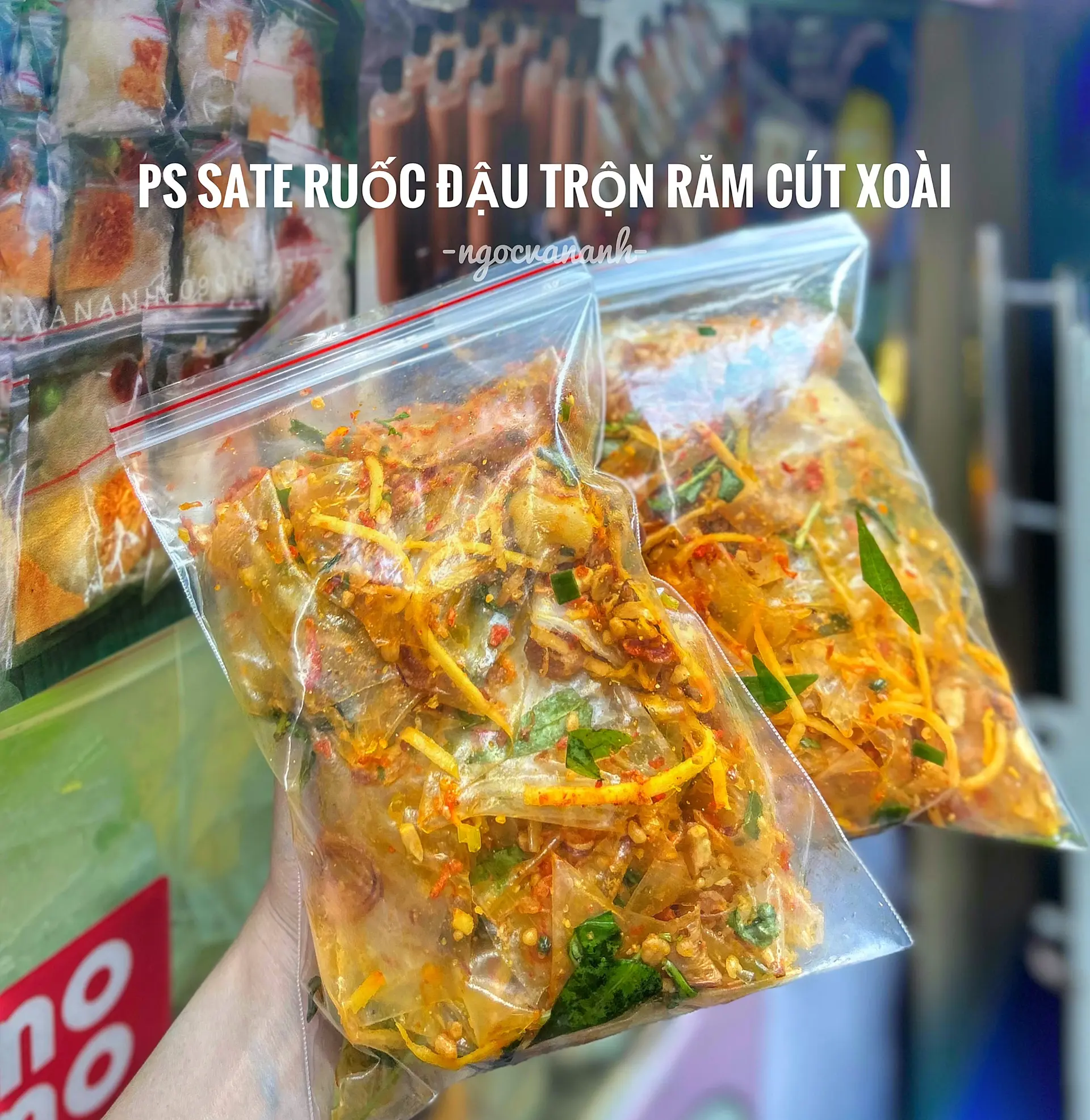Hình ảnh Sate Tắc Muối Khô bò Khô gà trộn Răm Trứng Xoài