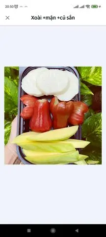 Hình ảnh Mận - xoài - củ sắn