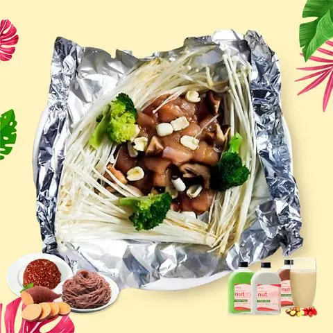 Hình ảnh Tinh bột + ức gà thập cẩm hấp thuỷ nhiệt