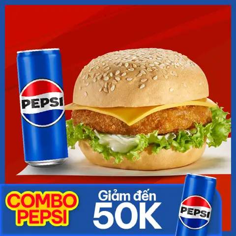 Hình ảnh [Deal Hot]Combo Burger Tôm + Pepsi